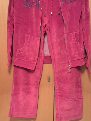 U.S. Polo Assn. velour tracksuit like new, red with rhinestones