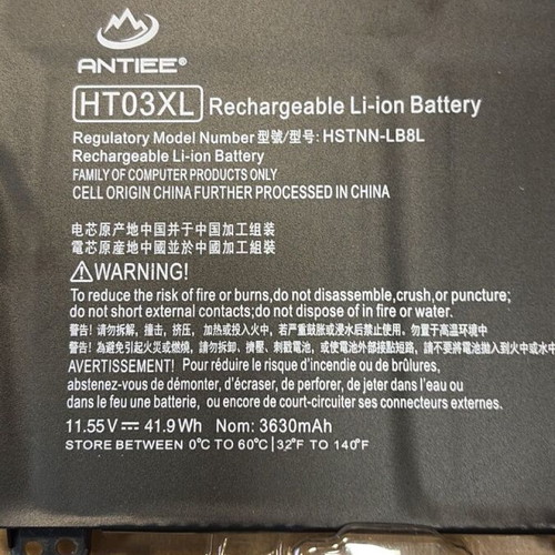 HP HT03XL laptop battery new 11.55V 41.9Wh 3630mAh