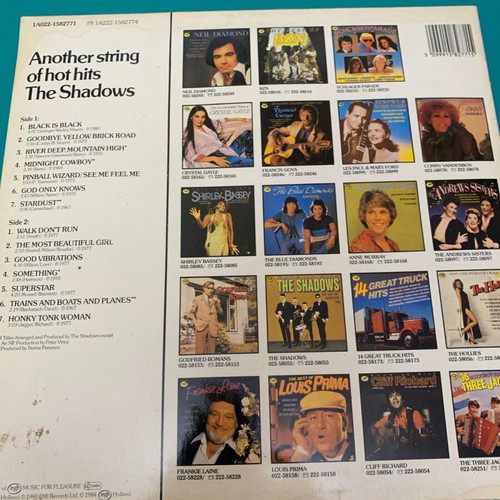 The Shadows vinyl record used, rock
