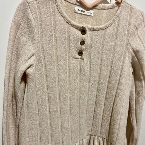 Sinsay girls dress size 122 cm new, beige