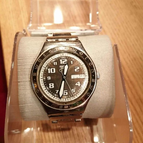 Swatch Irony Cool Days used watch with waterproof steel case and luminous hands