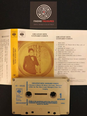 Leonard Cohen Greatest Hits cassette tape used, rock