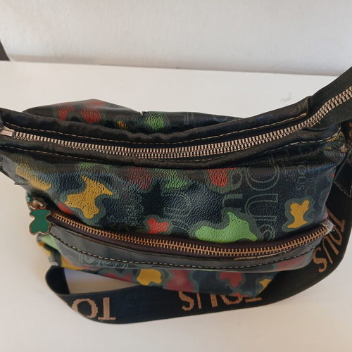 Tous Bear Camo shoulder bag, black multicolor