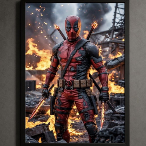Deadpool framed print 30x40cm