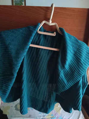 Knitted turquoise bolero used