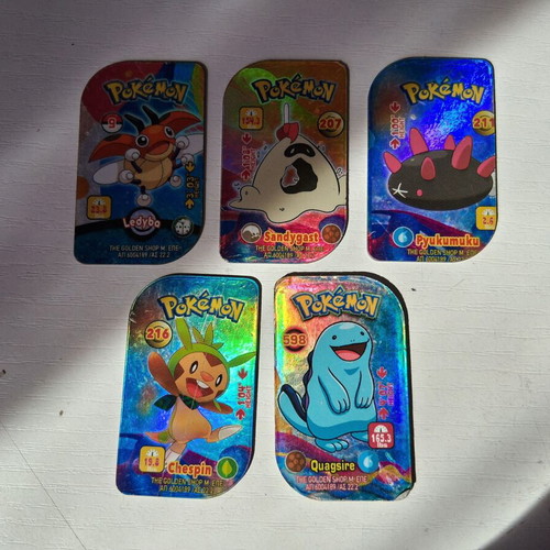 Pokemon metal tags set of 5 like new
