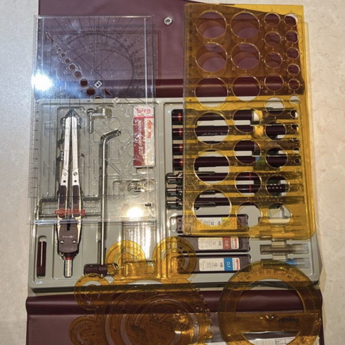 Rotring High Tech Drawing Set new, complete with compass and eraser