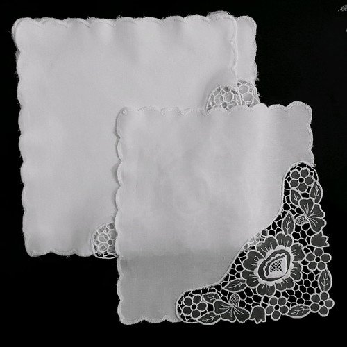 Corner napkins used, pack of 14 white 28×30 for sideboard