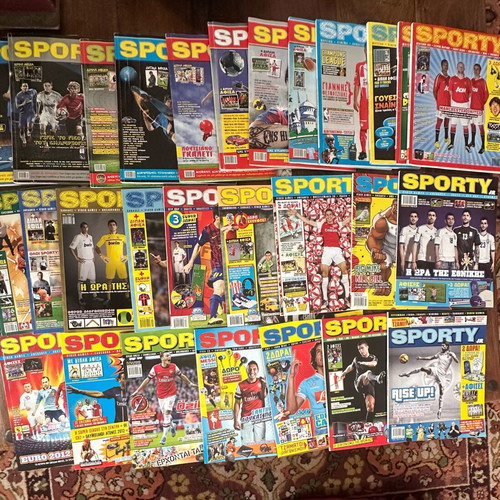 Sporty magazine collection used, 28 issues 2009-2014