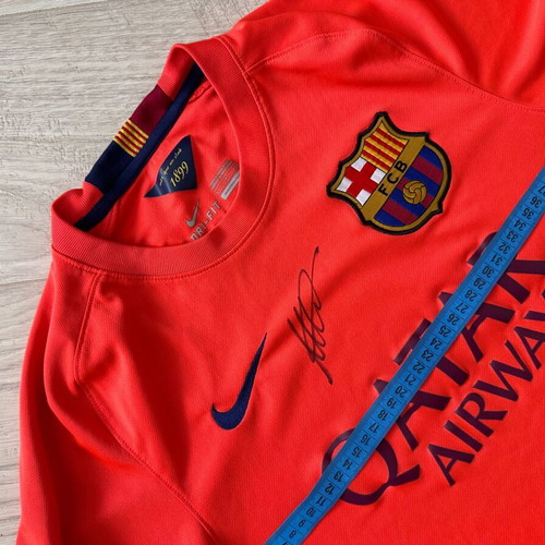 Nike 2014-2015 FC Barca Away Signed Football Shirt size S used authentic