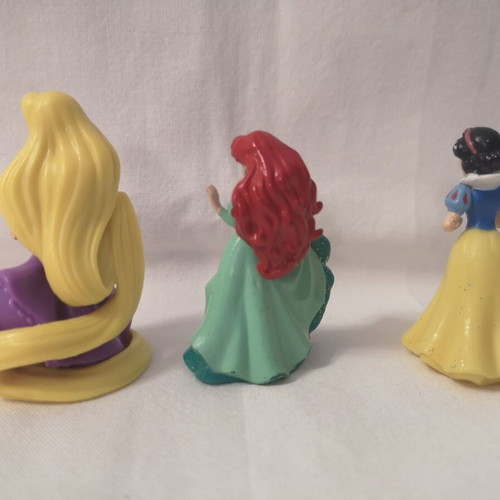 Disney princesses used, pack of 3 Ariel, Snow White, Rapunzel
