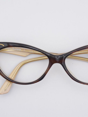 Jessica Roger Rabbit 2 Vintage Eyeglasses Brown Hand Crafted in Italy new