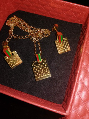 Jewelry set earrings and necklace new