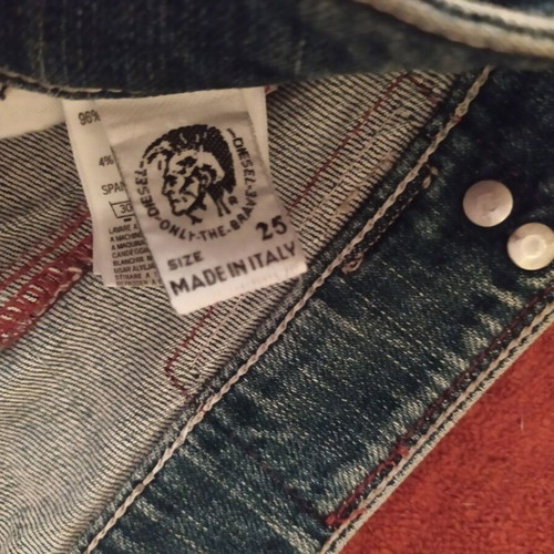 Diesel jeans No 25, straight fit, blue, size XS
