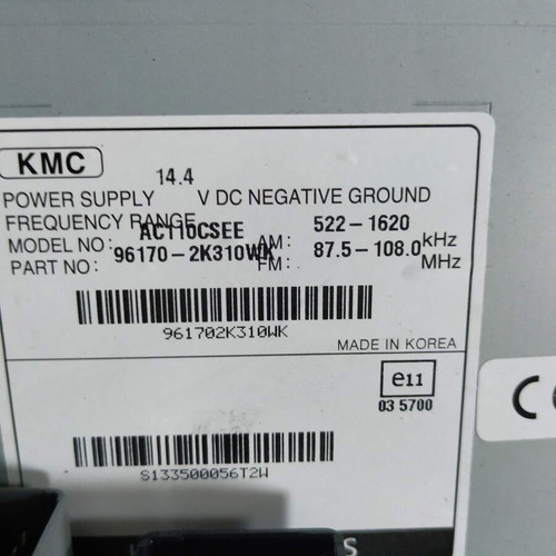 Kia Soul facelift radio used, mp3, Bluetooth, 96170-2K310