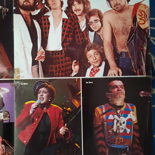 Collectible double-sided poster David Johansen Gasolin City Boy X-Ray Specs Ian Dury Macahan Family used