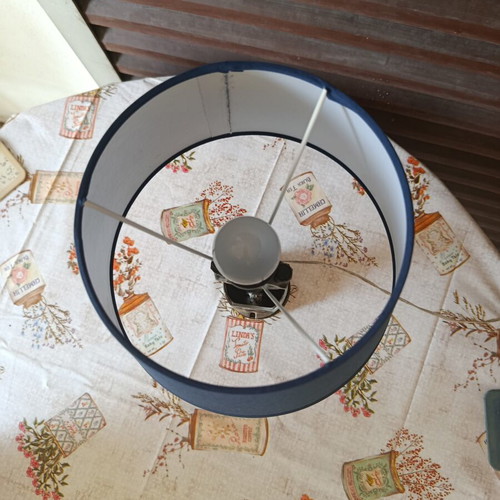 Handmade table lamp steel and aluminum custom order