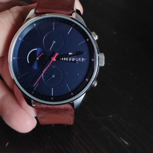Tommy Hilfiger men's watch like new, blue and brown