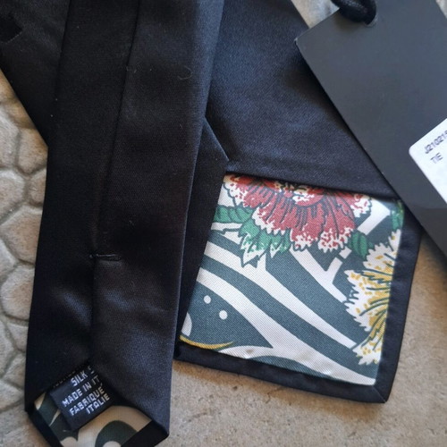 John Richmond tie new, black silk