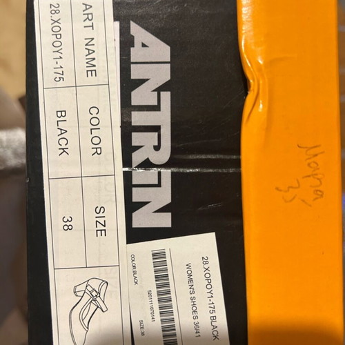 Antrin black dance shoes size 38 like new