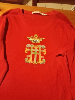 Μπλούζα Tommy Hilfiger κόκκινη XL μεταχειρισμένη, μανίκι 3/4
