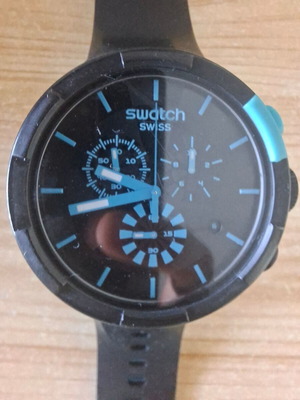 Swatch Big Bold Chrono Checkpoint Blue SB02B401 watch like new