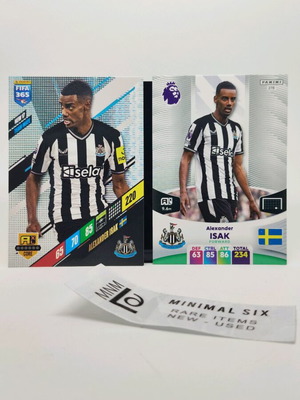 Panini Alexander Isak cards like new, set of 2