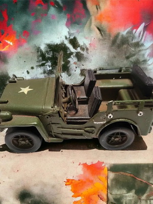 Πολεμικό Τζιπ Χακί Αντίκα εκατ.23.5X9X16.5 κωδ.SF-02476782
