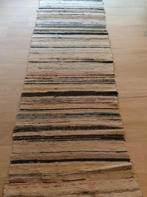 Vintage rag rug 250x70 like new