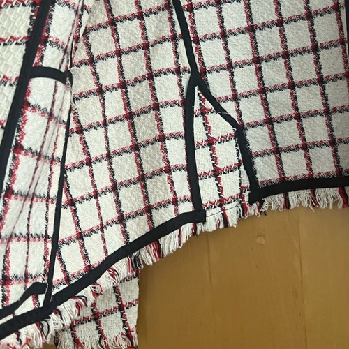 Zara jacket white with blue and red stripes like new, summer, metal zippers