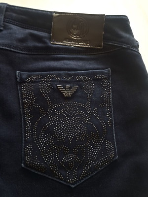 Armani Jeans γυναικείο τζιν με ελαφρύ ξεθώριασμα στις ραφές, μέγεθος M/38/10