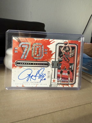 Luigi Datome 2020-21 Panini Impeccable Jersey Number On-Card Auto /70