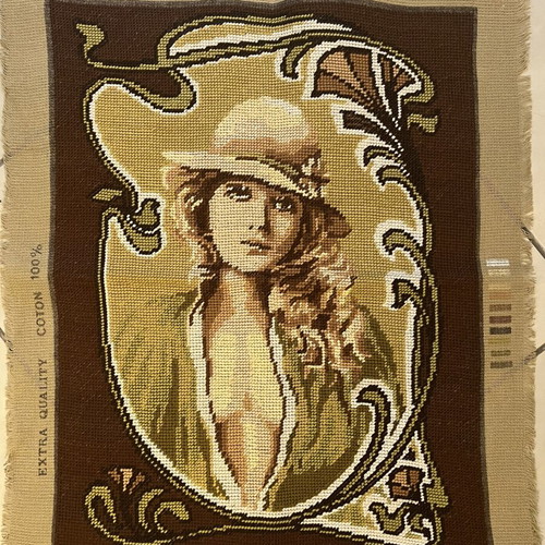 Handmade textile painting like new, 0.45x0.36 m