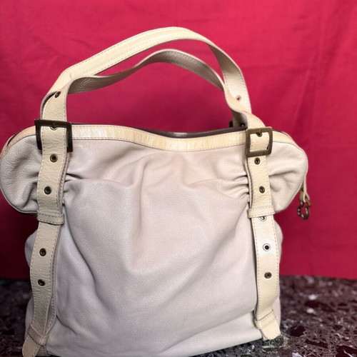 Tous leather shoulder bag beige like new