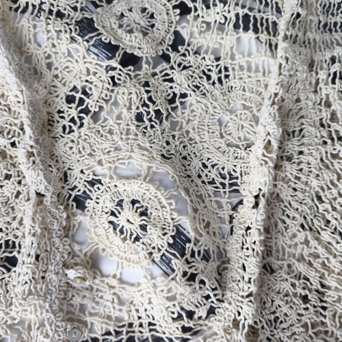 Boho style set Zara shorts size 42 and knitted vest like new, beige and blue