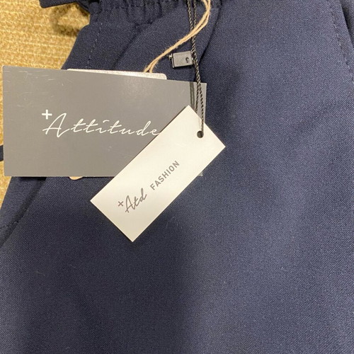 Attitude Blue Casual Pants New, Form Fit, Size 33