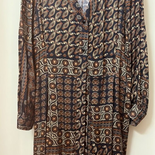 Passager dress midi to maxi with brown patterns like new, size L