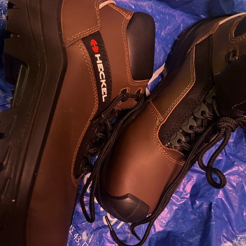 Heckel work boot new, safety size 39, slip-resistant, waterproof brown-black