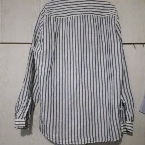 Men's striped Zara shirt size L like new, blue white
