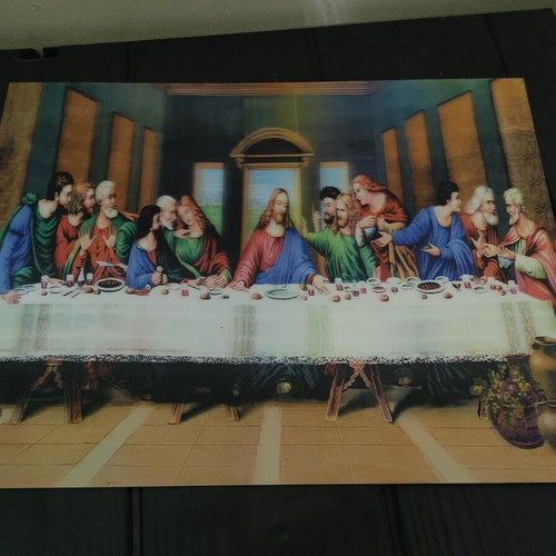 3D Last Supper Art Piece with Motion Effect 39x29cm like new