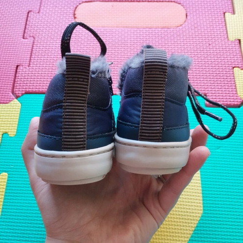 Zara fur boots used, blue, size 21
