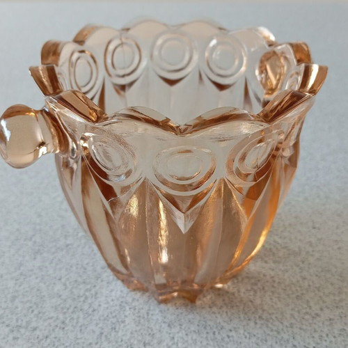 Vintage ice bucket like new, brown color