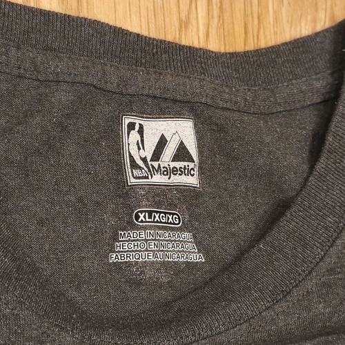 Majestic NBA New York Knicks Porzingis #6 T-Shirt used, men's XL grey