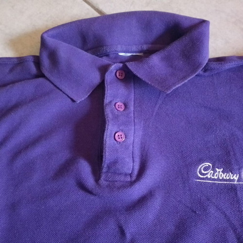 Cadbury men's polo shirt like new, size L, purple