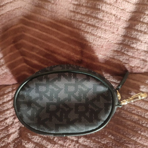 DKNY mini wallet like new, black with gold hardware
