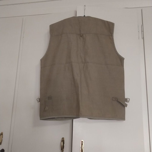 Shengyabao men's vest beige XL new with multiple pockets