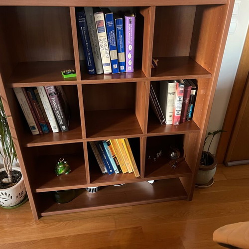 Bookshelf with cubic shelves used