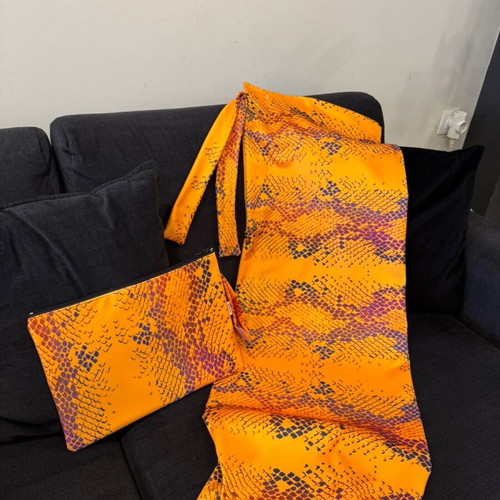 Multifunctional dress skirt pareo orange, new, one size