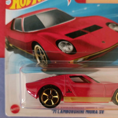 Hotwheels Lamborghini Miura SV 1971 sealed red and gold