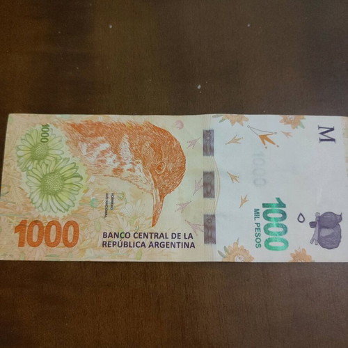 Argentine pesos used, 1000